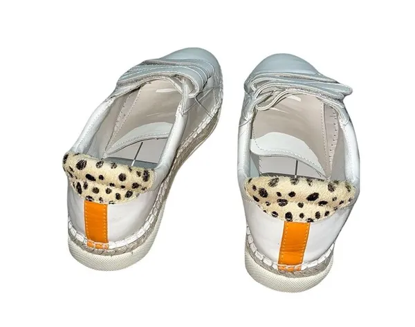 NEW Dolce Vita Marny Sneakers White Hook & Loop Low Top Shoes Calf Hair - Image 5