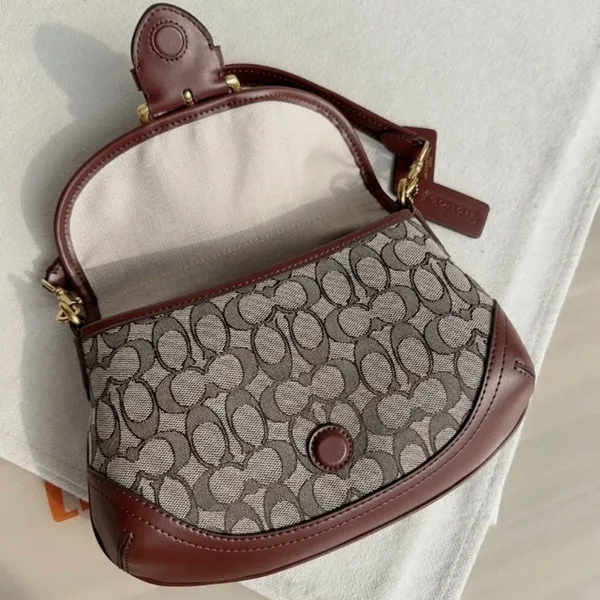 Coach Brown Soho Shoulder Bag Signature Jacquard - Image 2