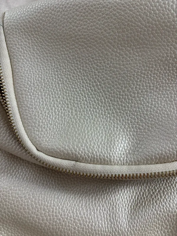 Cream Backpack Purse White - Image 8