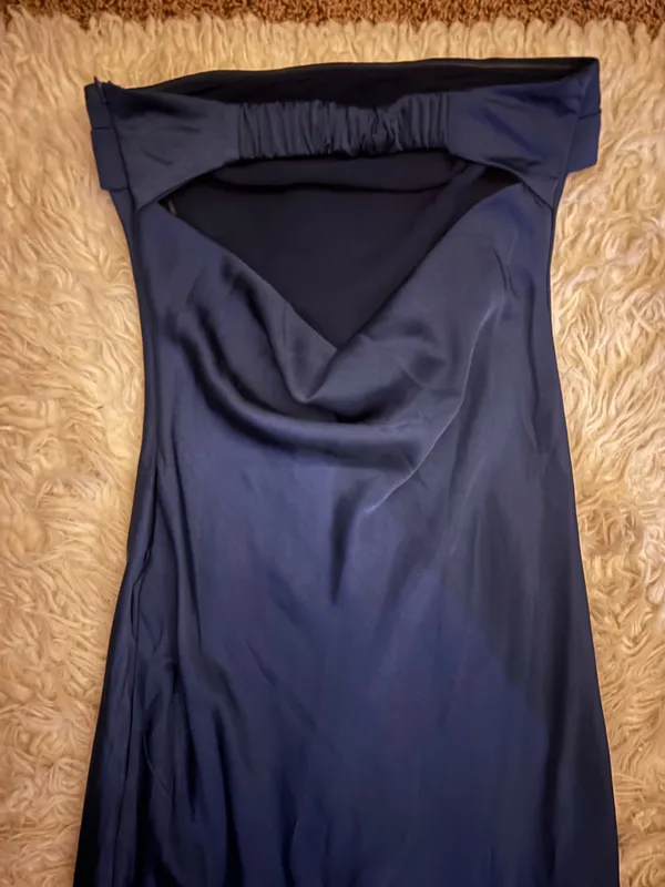 Amazon Dress Blue Maxi Strapless - Image 2