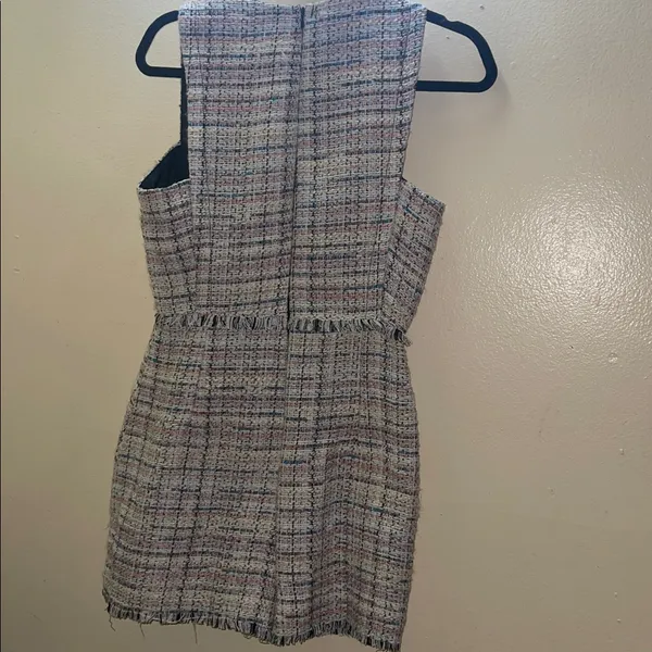 Zara Romper Jumpsuit Tweed Multicolor Women's Size Xs Sleeveless Blogger - Image 6