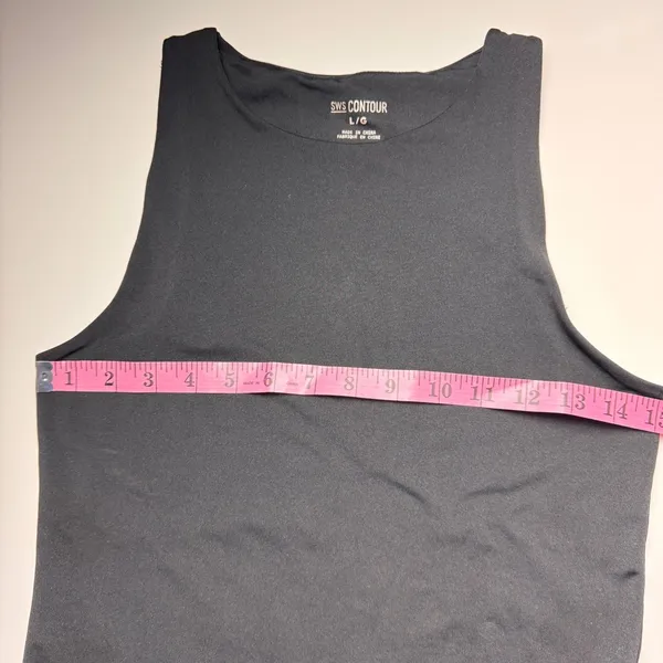SWS Contour Sleek Women's Black Sleeveless Bodysuit Sz L - Image 5