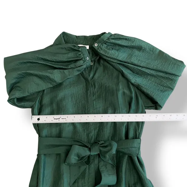 Current Air‎ Elias Mini Dress Pleated Shoulders in jewel green Size Large - Image 3