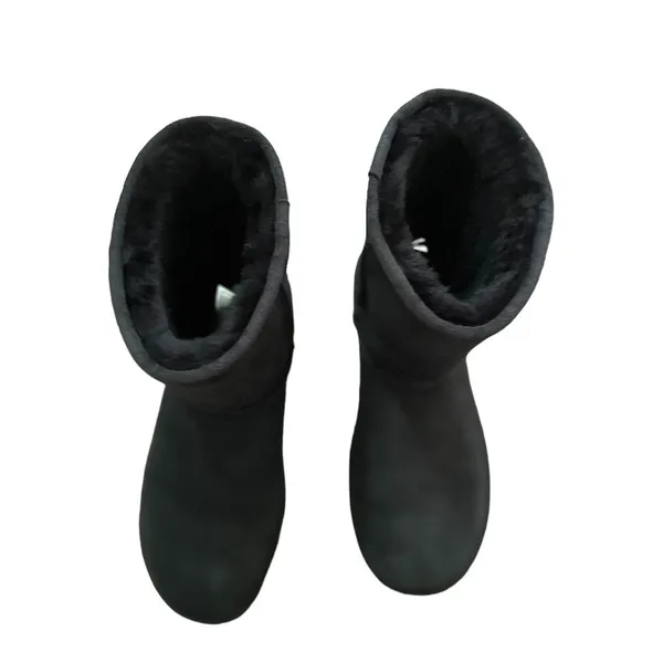 UGG Classic Short II Black Suede Shearling Winter Boots Size 7 - Image 9