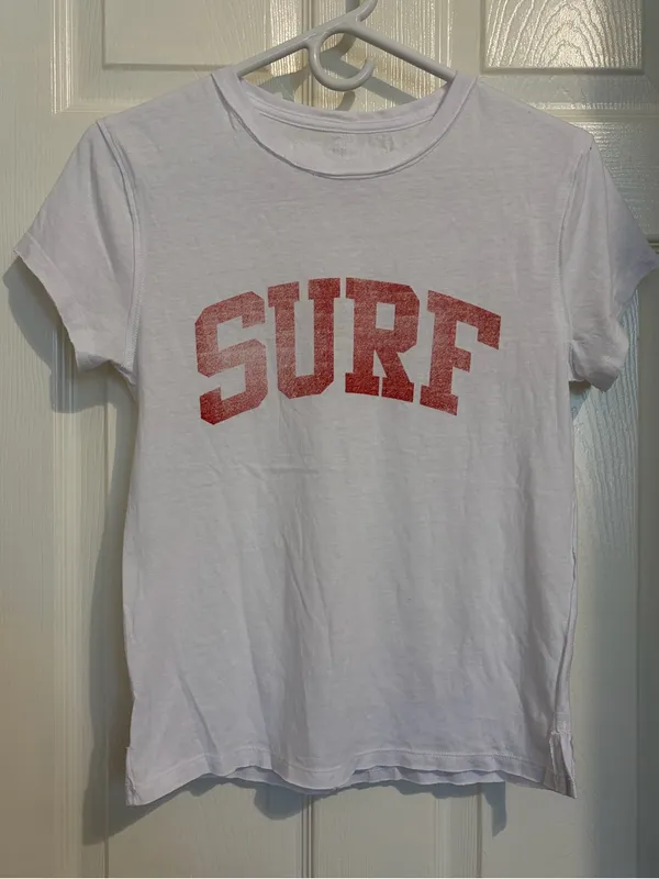 We the Free people white / red surf Tee small - Image 2