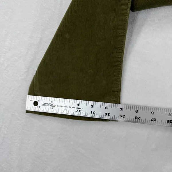 Veronica Beard Carly Kick Flare High Rise‎ Corduroy Pants Size 25 Olive Green - Image 5