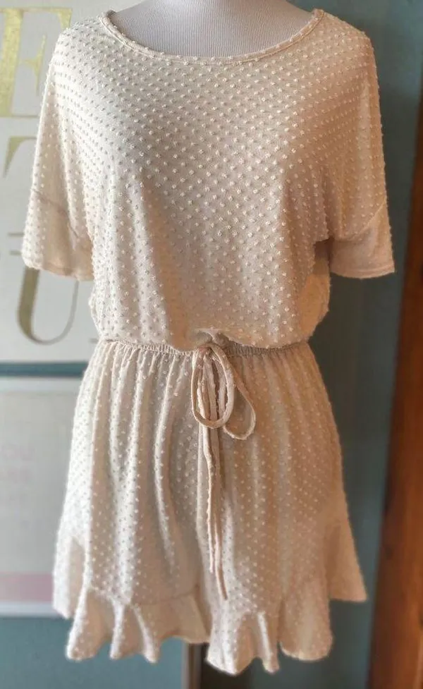 Blue B Cream Dot Romper Size L - Image 2