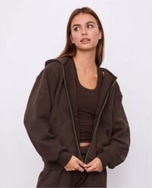 Set Active espresso zip up hoodie - Image 2