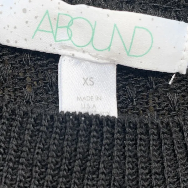 Nordstrom Abound Black Open Weave Neutral Pullover‎ Knit Cropped Sweater Minimal - Image 9
