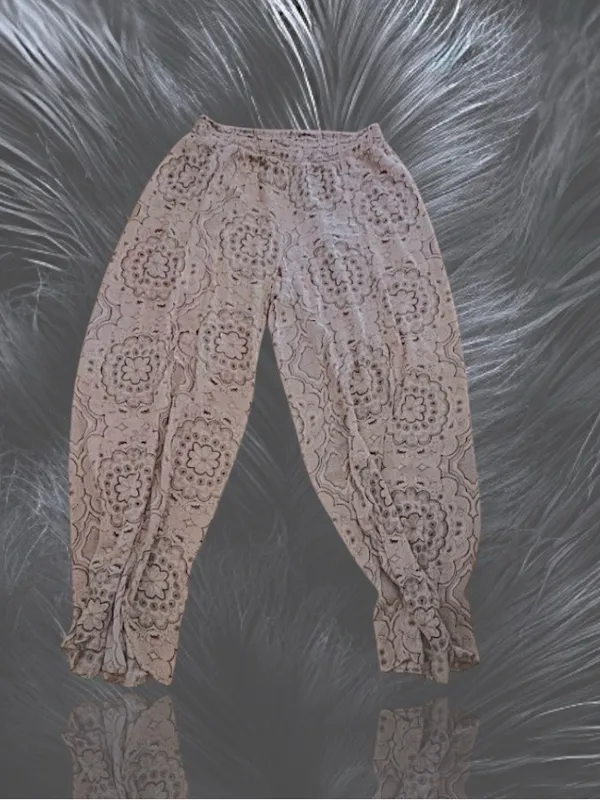Anthropologie E By Eloise Medallion Print Wide Leg Palazzo Pants Luxury Boho Medium - Image 4