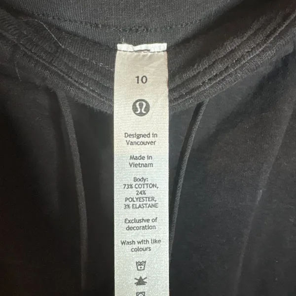 Lululemon Loungeful High-Rise Wide-Leg Cropped Sweatpants Black - Image 3
