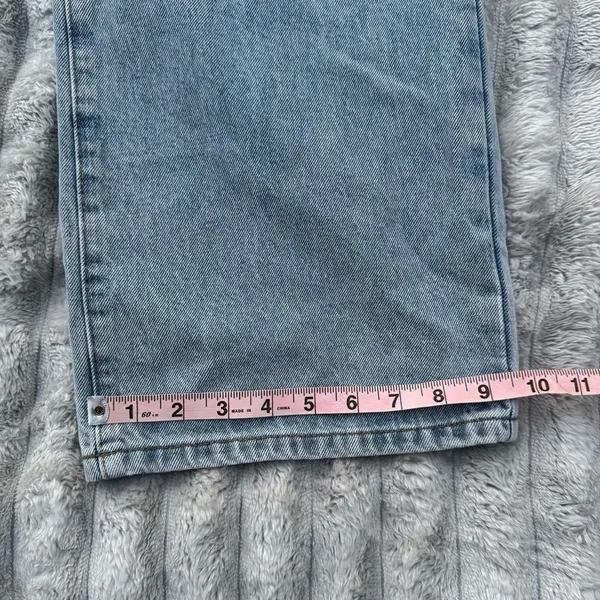 Edikted Wide Leg Jeans Women’s L Light Wash High Rise Button Fly Denim - Image 9