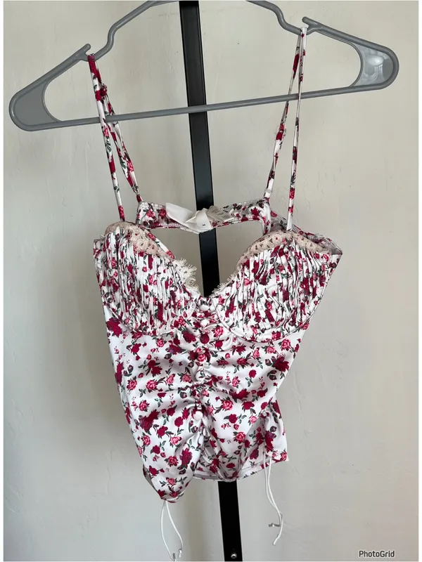 For Love & Lemons X Victoria Secret Melrose Bustier Crop Top Medium - Image 2