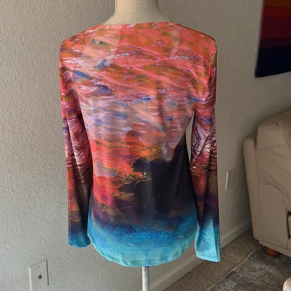 SILVER BAIT Colorful Long Sleeve Top - Image 4
