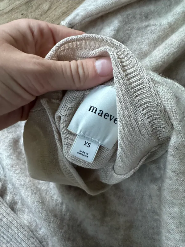 NWT Maeve Anthropologie mock neck dolman sweater oatmeal xs - Image 4