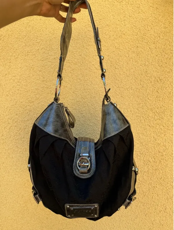 Y2K Guess Black Shoulder Bag Vintage - Image 2