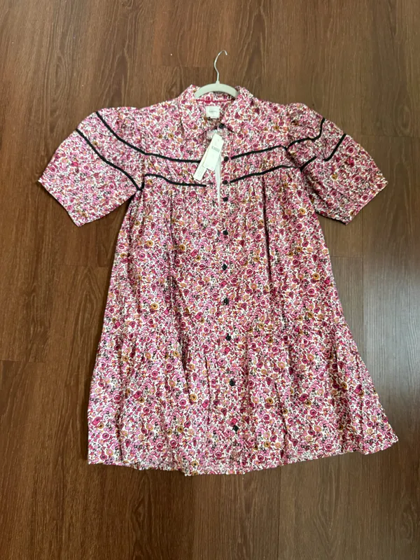 Anthropologie Maeve Leandra The Shirred Yoke Mini Dress - Image 2