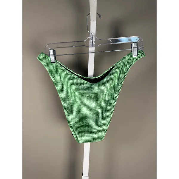 Cotton On Textured Brazilian Bikini Bottom Lime Green High Cut Cheeky Swim NWT L - Image 7