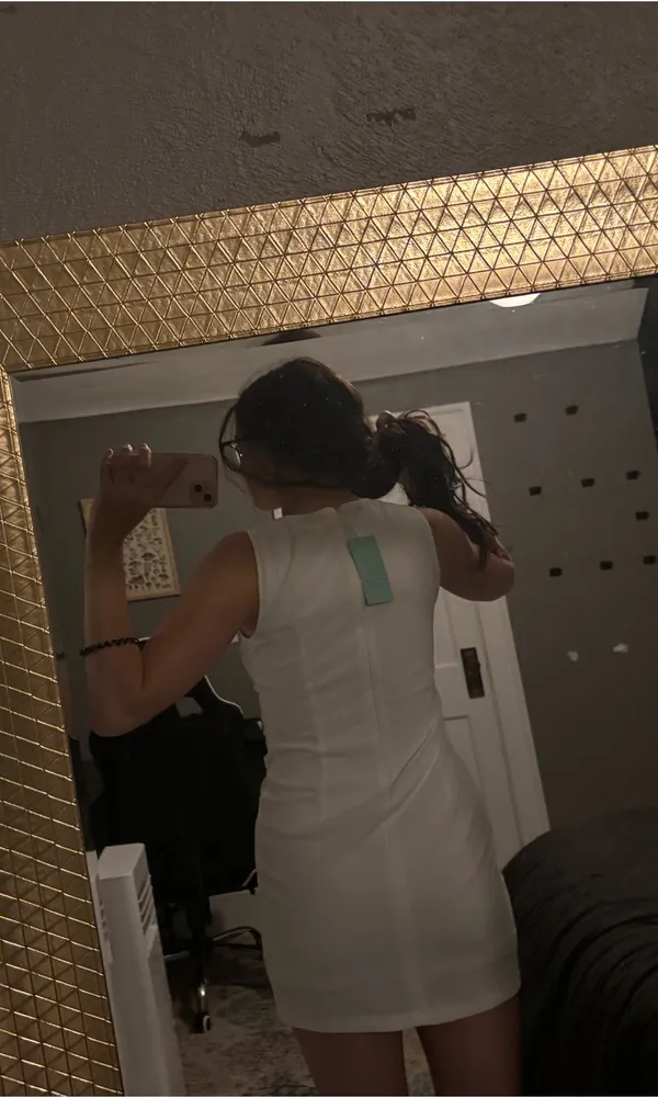 White Amazon Mini Dress - Image 6
