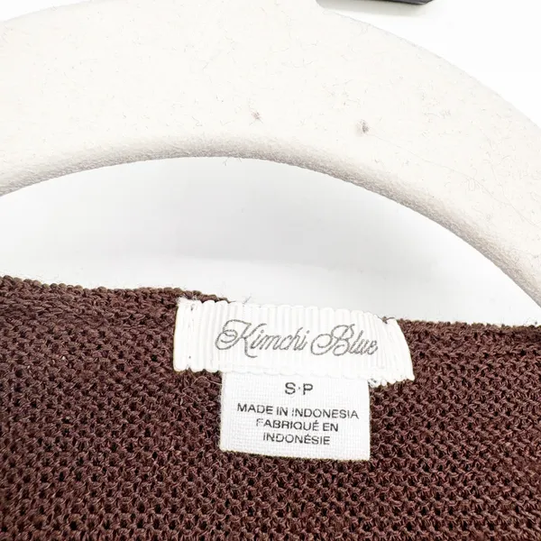 Kimchi Blue UO Womens Brown Trim Boho Fairycore Solise Ruffle Knit Tank Top S - Image 5