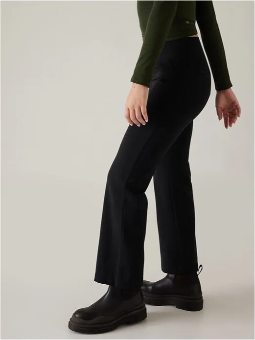 NWT Athleta Delancey Skyline Ankle Flare Pant M Black Stretch Tailored - Image 14