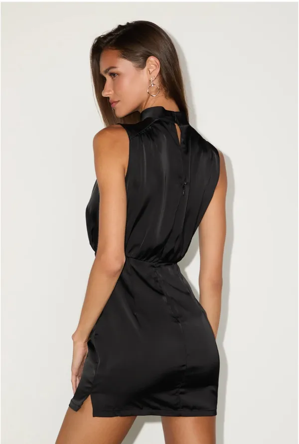 Lulus Black Mini Dress - Image 3