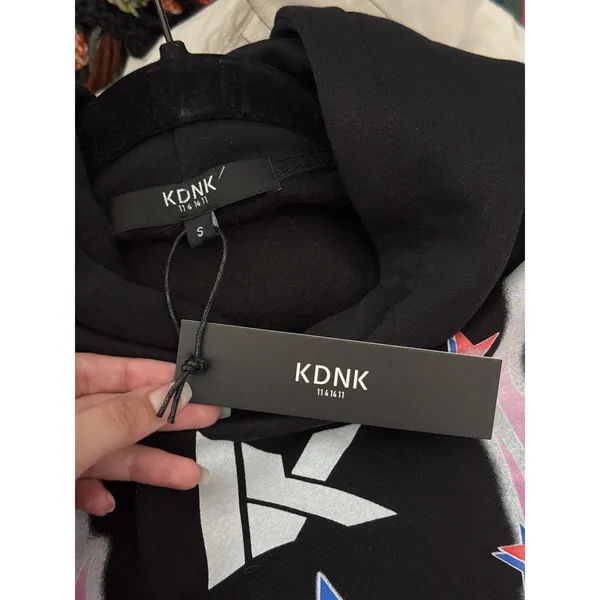 KDNK Flame Star Unusual Sweatsuit Y2K Hoodie Flare Sweatpants Matching Set - Image 5