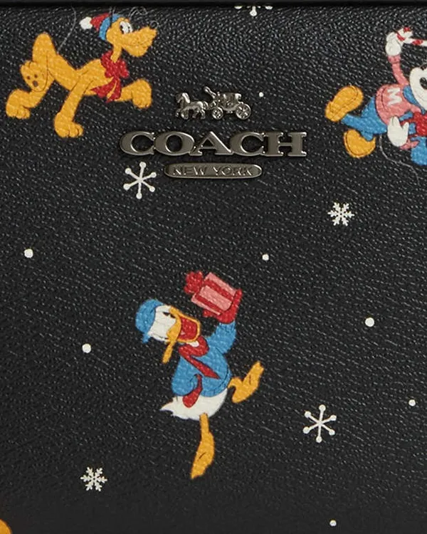 Coach Disney X Mini Jamie Camera Bag with Holiday Print Black Multi CN027 - Image 13