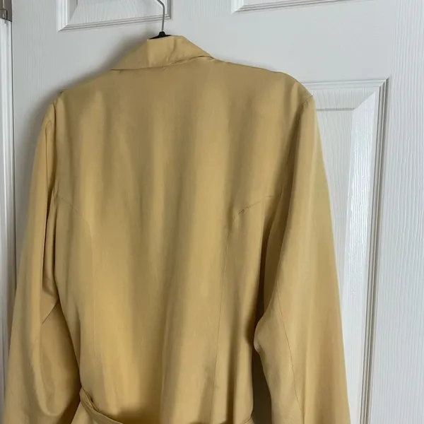 L’Zinger for Nordstrom 100% Silk Belted Utility Blazer Jacket Size Medium - Image 10