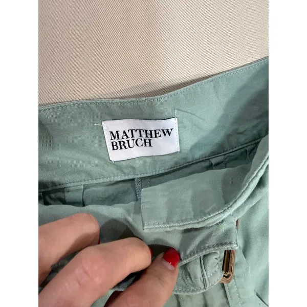 Matthew Bruch Belted Wide Leg Trouser Size 2 - Image 2