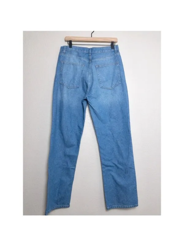 NWT Reformation Cynthia High Rise Straight Leg Jean 30 Mykonos Relaxed Blue - Image 10