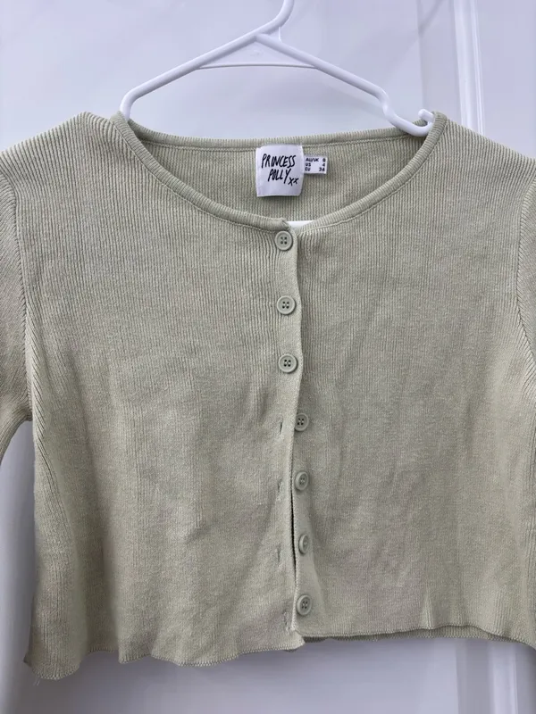 Princess Polly cropped button up sweater - Image 2