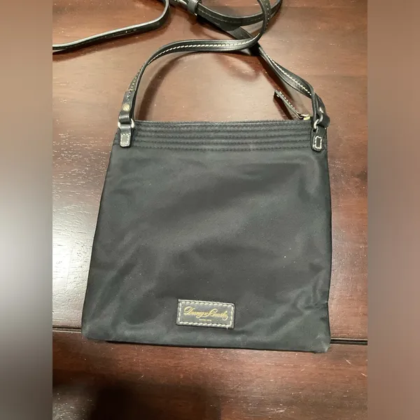 Dooney & Bourke North South Triple Zip Black Nylon Embroidered‎ Duck Crossbody - Image 2
