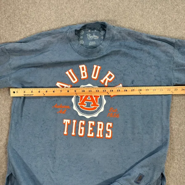 Auburn Tigers Pressbox by Royce Apparel Terry Sweatshirt Women's Medium Distress - Image 6