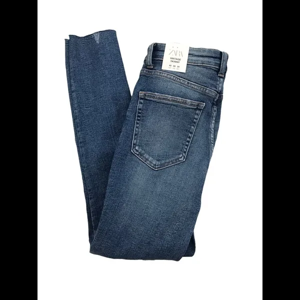 Zara skinny torn Vintage high rise jeans-8 - Image 13