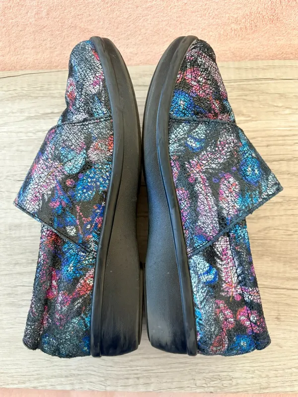 Alegria Lauryn Feather Blue Pink Hook & Loop Strap Comfort Clog Lau-885 39 9 - Image 5
