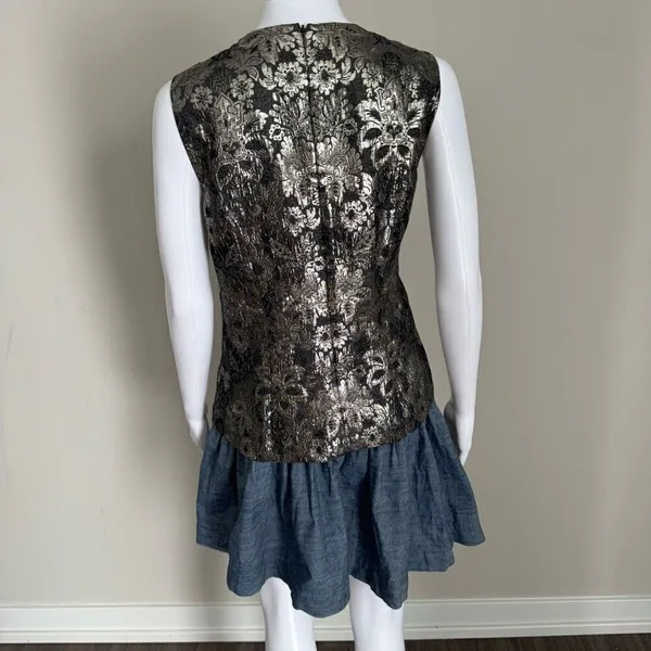 DKNY Metallic Damask Top Size 12 - Image 5