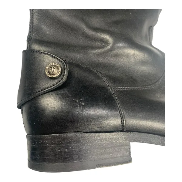 Frye size 9 B Melissa button back riding Black Leather Tall Boots - Image 5