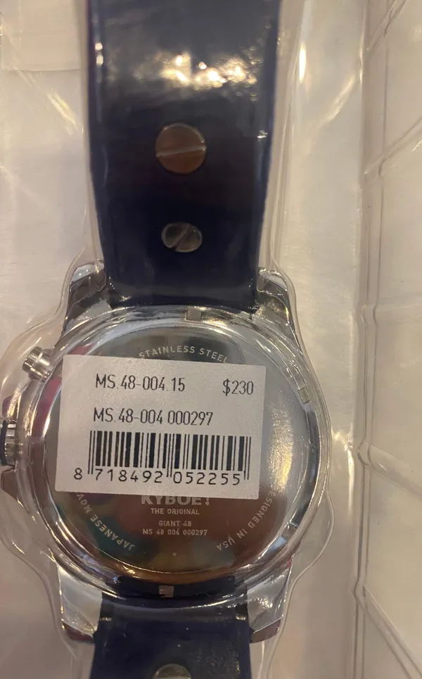 NWT Kyboe! The Original Giant Mariner Watch, Blue/Silver, Unisex MS.48-004.15 - Image 10