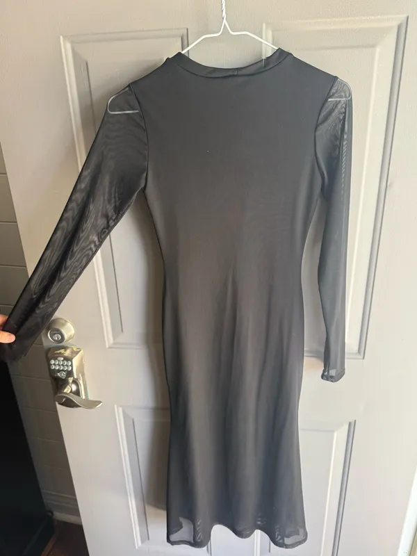 Mesh dress in Black - Image 3