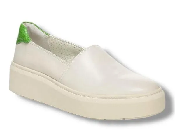 Franco Sarto Lodi 2 Slip On Platform Sneakers Size 6.5 Off White Putty Leather - Image 2