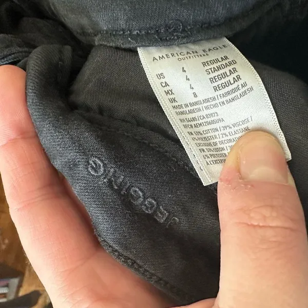 American Eagle washed black normcore 4 super hi-rise jeggings - Image 2
