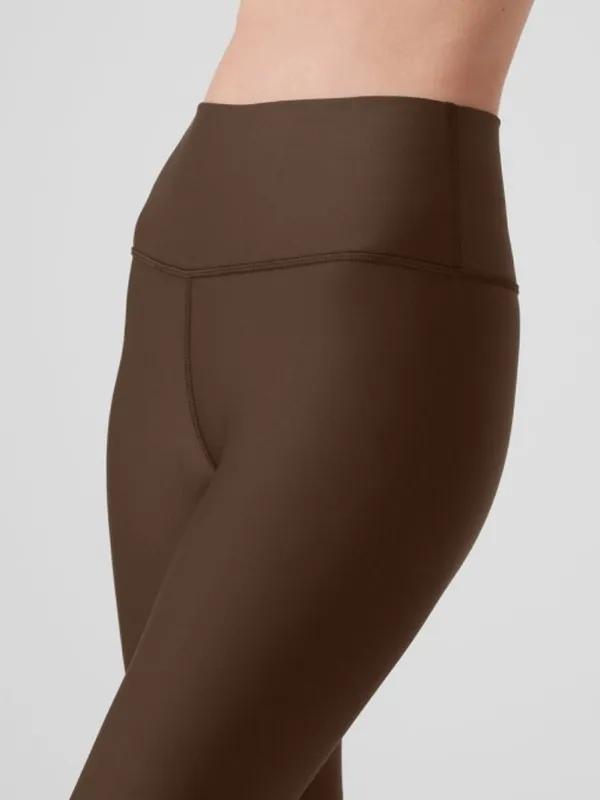 Alo Airlift Winter Warm High-Waist Leggings Espresso Hi-Rise Brushed Fleece Pant - Image 3