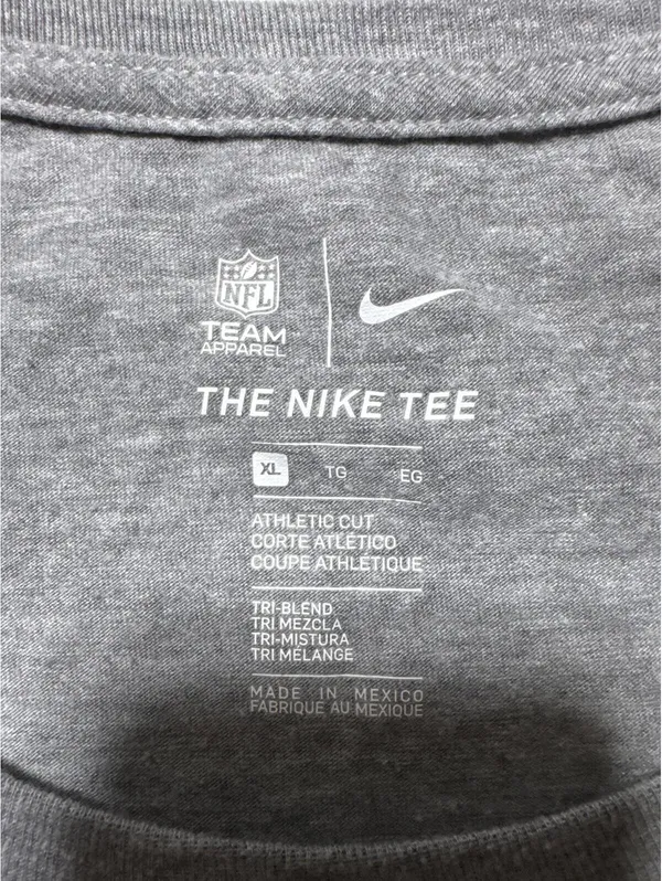 Nike NFL Team Apparel Seattle Seahawks Long Sleeve Tee Gray Black XL - Image 2