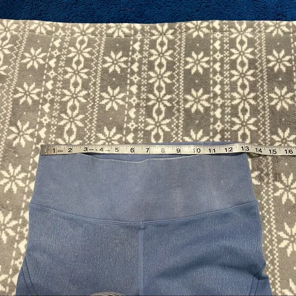 Aerie OFFLINE Seamless‎ High Waisted 7/8 Legging Blue Medium Athleisure Yoga Gym - Image 10