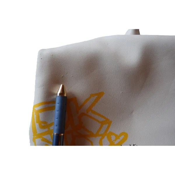 DKNY Graffiti Logo Backpack Womens White Good Faux Leather Streetwear Bag - Image 9