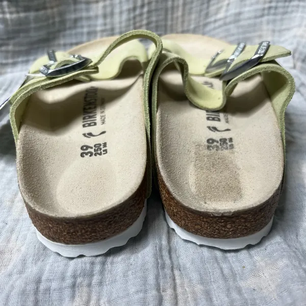 Birkenstock Arizona Suede Glitter Yellow Sandals - Image 3