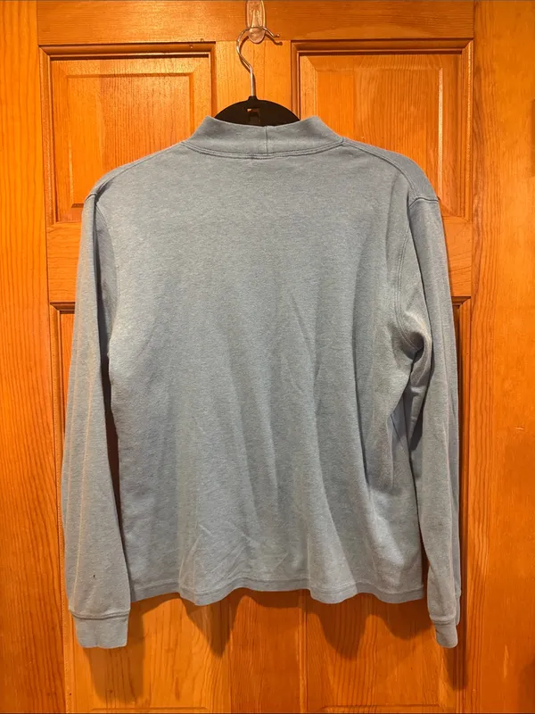 L.L.Bean blue mock neck size medium. - Image 2