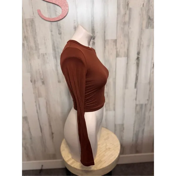Brown long sleeve top - Image 7