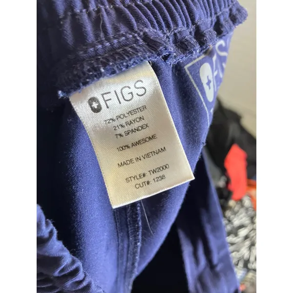 FIGS Technical Collection Scrub Pants Women XS Navy Blue Excellent Straight Leg‎ - Image 7